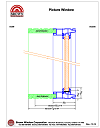 fixed casement vinyl window cross section